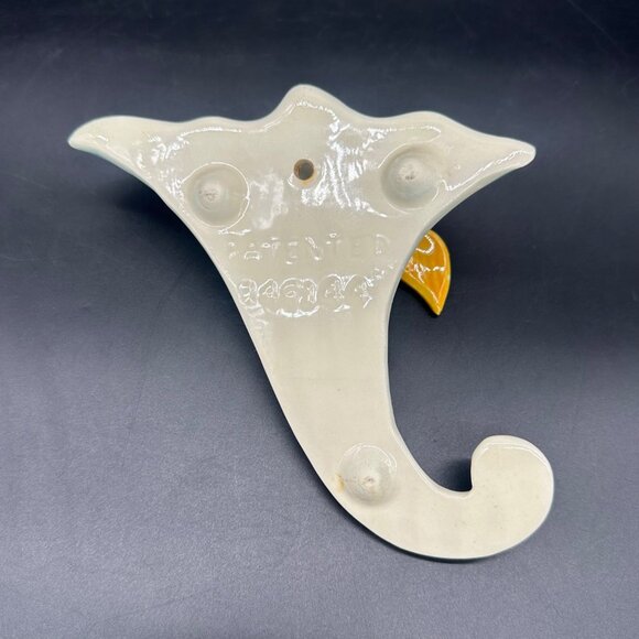 Vintage Wall Pocket Vase Mid Century Decor Flying Duck Blue Yellow Bird USA - Picture 4 of 11